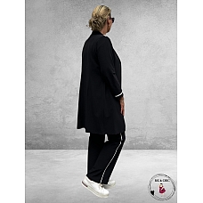 Only-M Sporty Travel Pique Pantalon Zwart/Piping